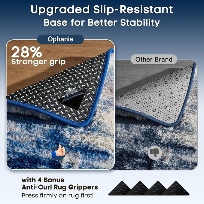 Ophanie Blue and Gray Area Rugs - Image 4