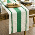 Artoid Mode Emerald Green Rustic Woven Table Runner 12x36 Inch | Holiday by ArtoidMode
