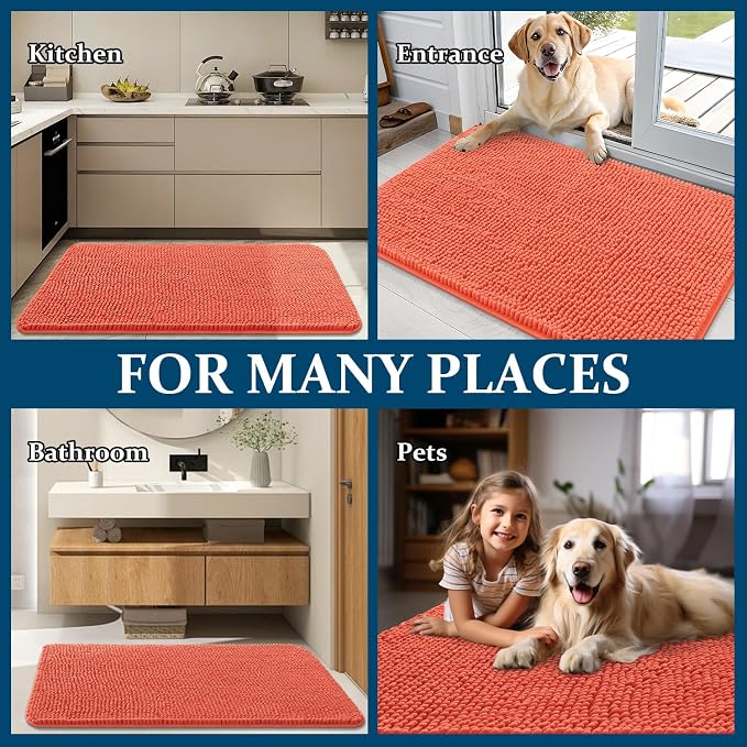 OLANLY Dog Door Mat for Muddy Paws 50x30, Absorbs Moisture and Dirt, Absorbent - Image 8
