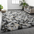 Deerhoo Shag Area Rug, 4 X 6 Tie-Dyed Plush Fuzzy Rugs by Deerhoo