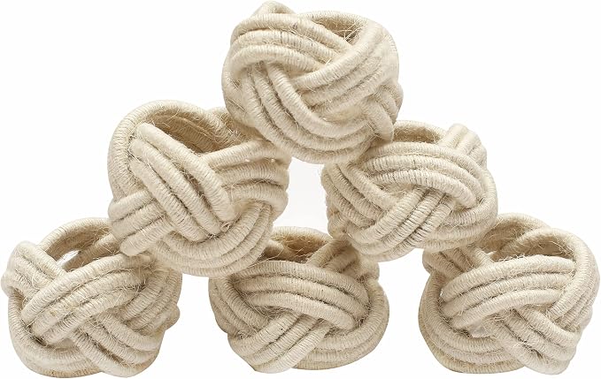 ALPHA Living HOME Handcrafted Napkin Rings Set of 12 - Image 7