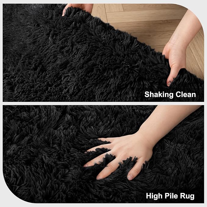 Shag Area Rugs for Bedroom Living Room, 5X8 Ultra Soft Fluffy Area Rugs for Dorm - Image 5