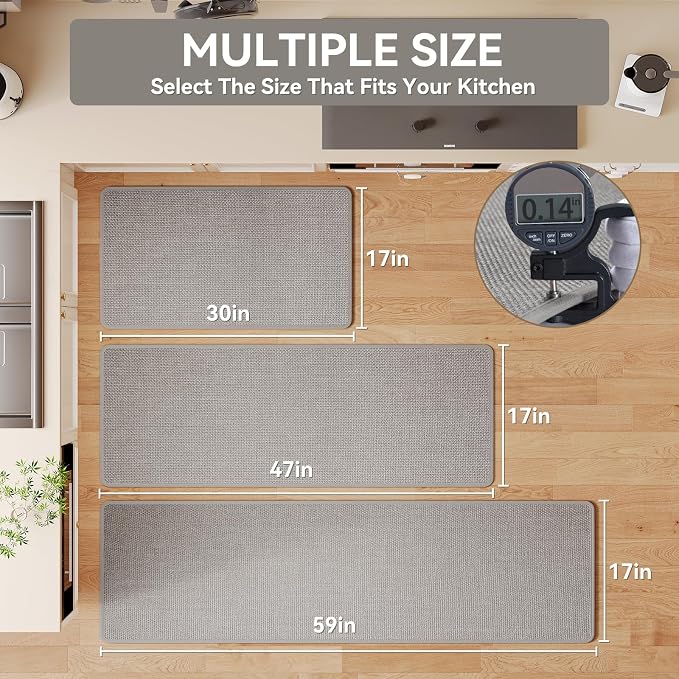 YDKGL Kitchen Mat Set of 2 PCS, Cushioned Non Slip Rugs - Image 2