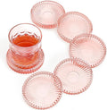 Modern Clear Glass Coasters Set of 6, Cute Coasters Table Mats by GOHDODD