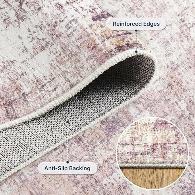 8x10 Area Rugs Washable Living Room Rug-No Slip Soft Carpets Modern Abstract - Image 3
