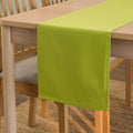 Encasa XO Table Runner, Cotton Canvas Dining Runner 13"x48" | Lime Green by EncasaXO