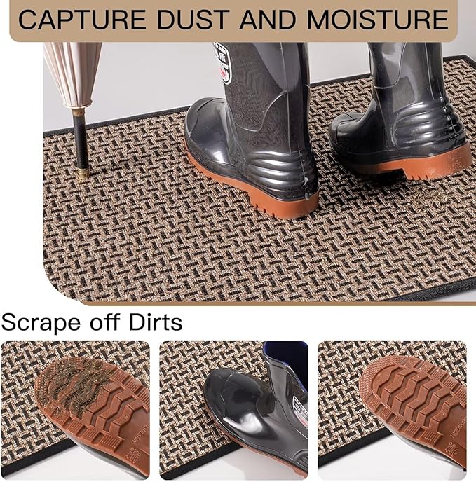 YDKGL Door Mat 31x47, Dirt Resistant and Absorbent, Non-Slip Rubber Backing - Image 3