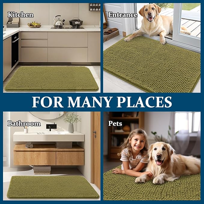 OLANLY Dog Door Mat for Muddy Paws 30x17, Absorbs Moisture and Dirt, Absorbent - Image 8