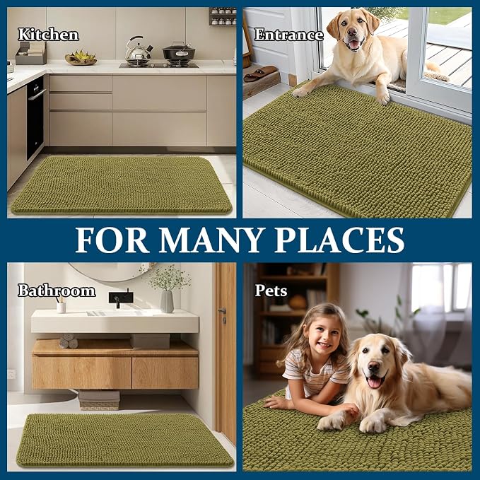OLANLY Dog Door Mat for Muddy Paws 44x24, Absorbs Moisture and Dirt, Absorbent - Image 8