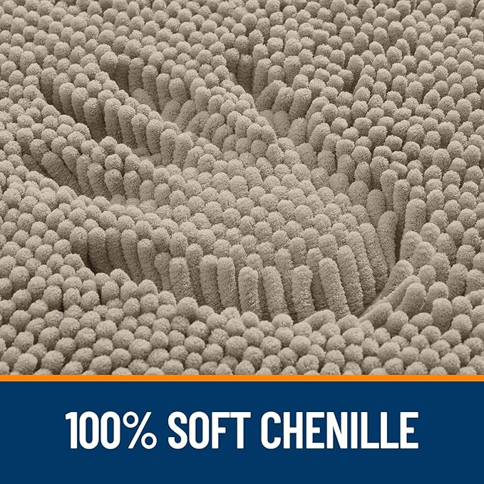 OLANLY Large Bathroom Rugs 45x27, Extra Soft Absorbent Chenille Bath Rugs - Image 3