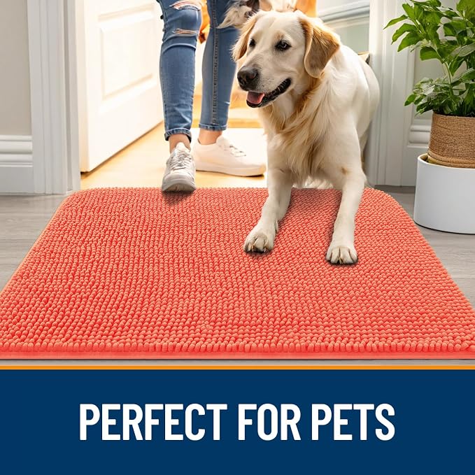 OLANLY Dog Door Mat for Muddy Paws 24x16, Absorbs Moisture and Dirt, Absorbent - Image 6