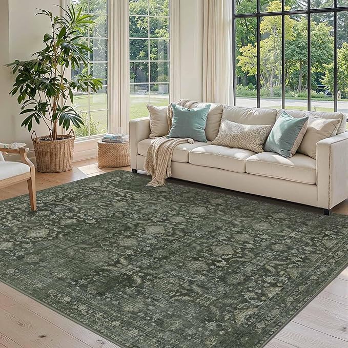 Rugxara 5x7 Area Rugs for Living Room Bedroom, Washable Rug, Non Slip & Low - Image 3