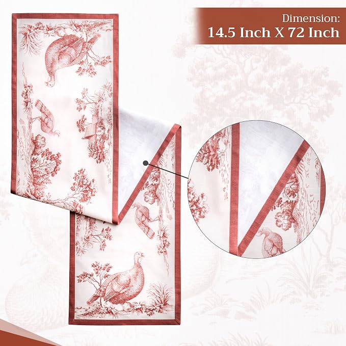 Maison d' Hermine Table Runner 100% Cotton 14.50" x 60" | Table Runners 60 - Image 4