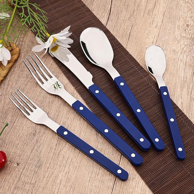 6-Piece Vintage 6.73-inch Dessert Spoon Set Silverware Set BRIIEC Stainless - Image 2