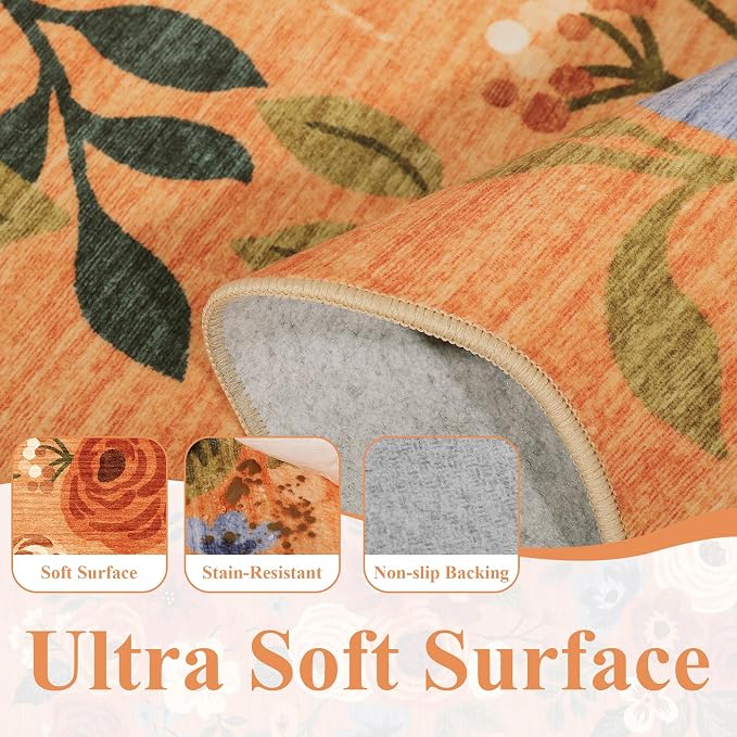DUKINO 2x6 Runner Rug for Hallway, Washable Kitchen Rug - Image 8