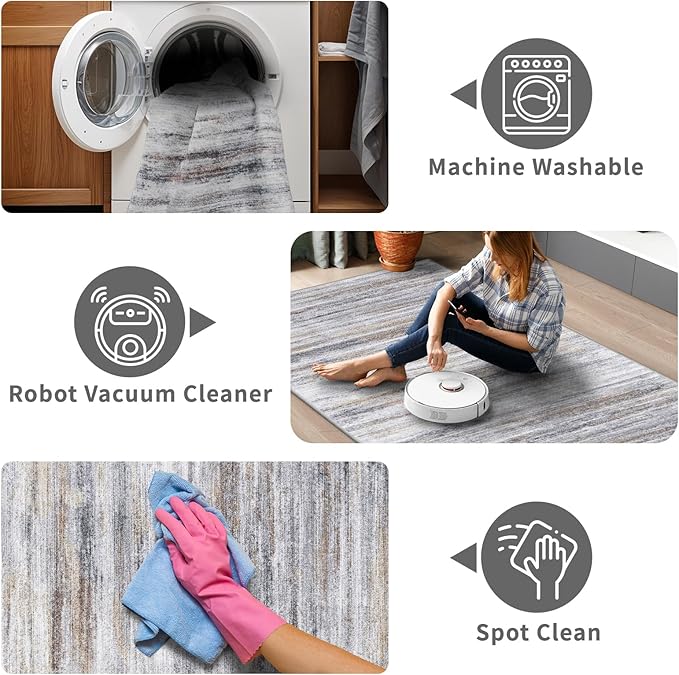 3x17 Washable Runner Rug for Hallway: Extra Long Runners for Entryway Living - Image 3