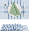 Leetaltree Geometric Print Blue Placemats Set of 6 by Leetaltree-ArtatEveryTable