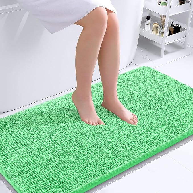 OLANLY Large Bathroom Rugs 40x24, Extra Soft Absorbent Chenille Bath Rugs by OLANLY