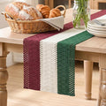 Artoid Mode Green Beige Red Farmhouse Rustic Table Runner 12x72 Inch | Holiday by ArtoidMode