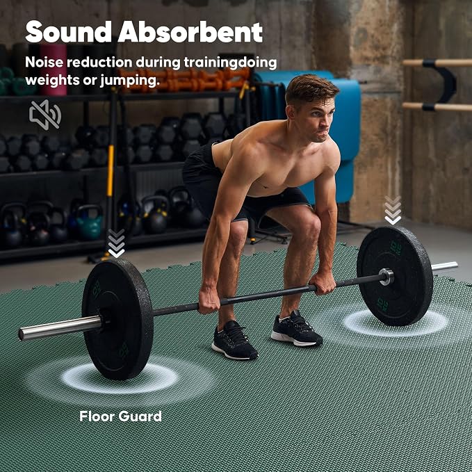 Home Gym Mat, Puzzle Exercise Mat, EVA Interlocking Foam Floor Tiles - Image 6