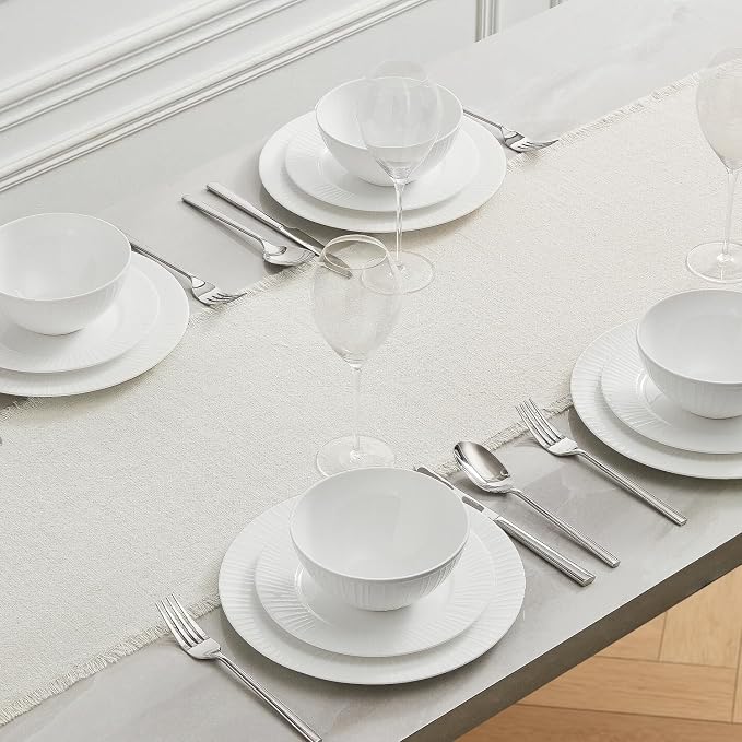 14 x 72 Inches Frayed Edge Table Runner, 270G Heavyweight Sand Washed Slub - Image 6