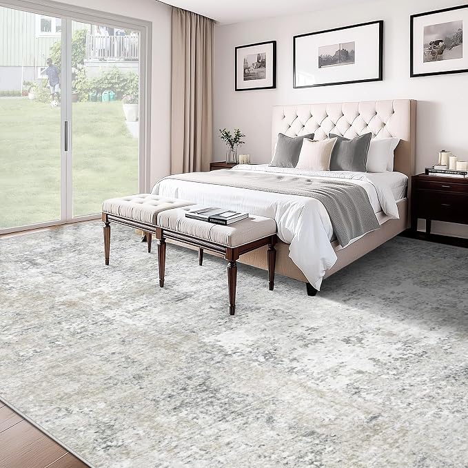 XLUEZ 10x12 Area Rug for Living Room, Washable Modern Abstract Large Area Rug - Image 4