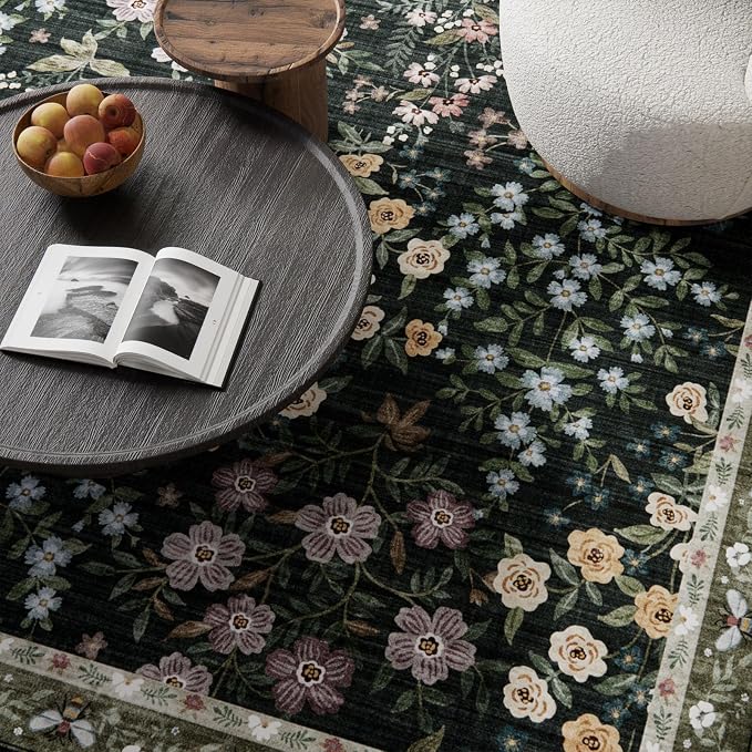 Machine Washable Living Room Rug: 5x7 Area Rugs - Image 3