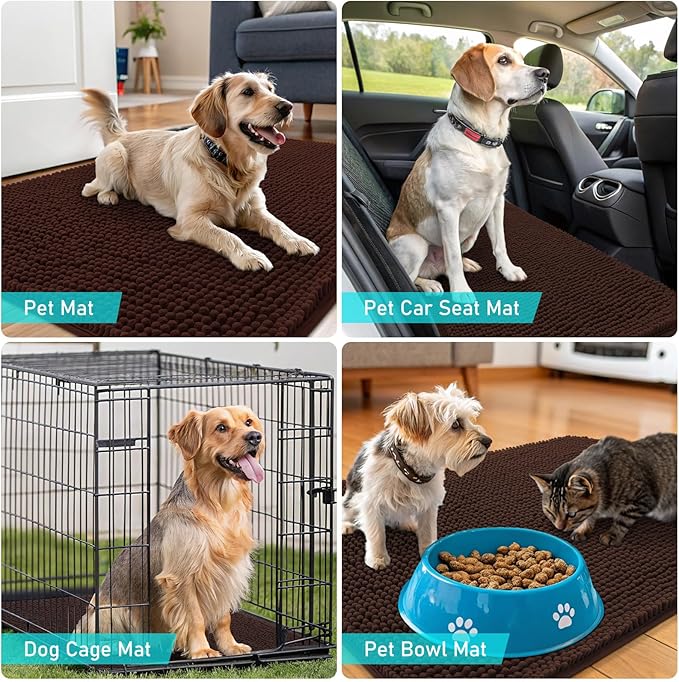OLANLY Dog Door Mat for Muddy Paws 54x24, Absorbs Moisture and Dirt, Absorbent - Image 7