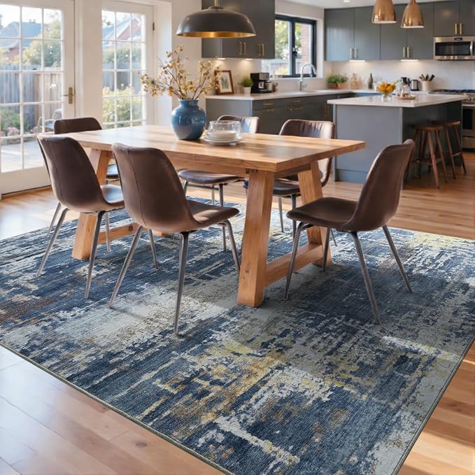 4x6 Ft Area Rugs for Living Room, Soft Non-Slip Washable Rugs Modern Abstract - Image 9