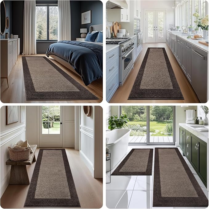 Machine Washable Kitchen Rug 32" x 48", Non Slip Indoor Door Rug, Absorbent - Image 5