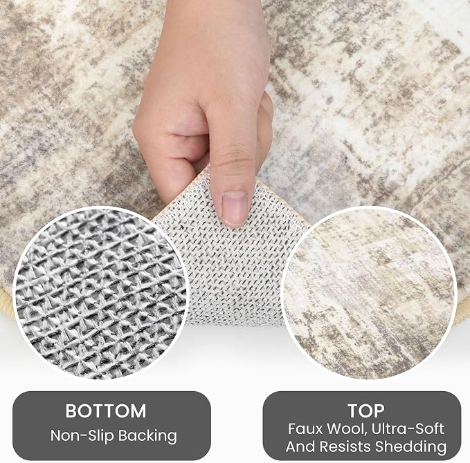 IOHOUZE Abstract Runner Rug 2x8 Ft Washable Runners - Image 4
