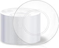 100 Pcs Clear 10.25" Dinner Plates by Hioasis