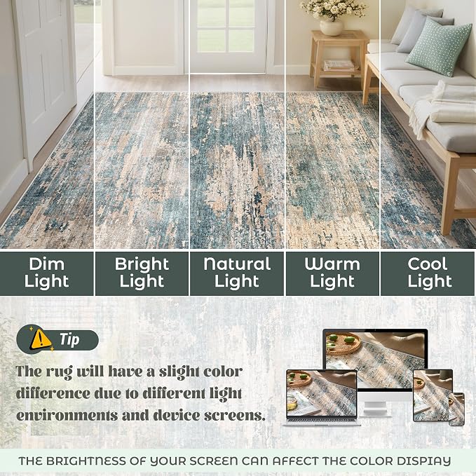 XLUEZ 6x9 Area Rugs for Living Room, Washable Modern Abstract Large Area Rug - Image 8