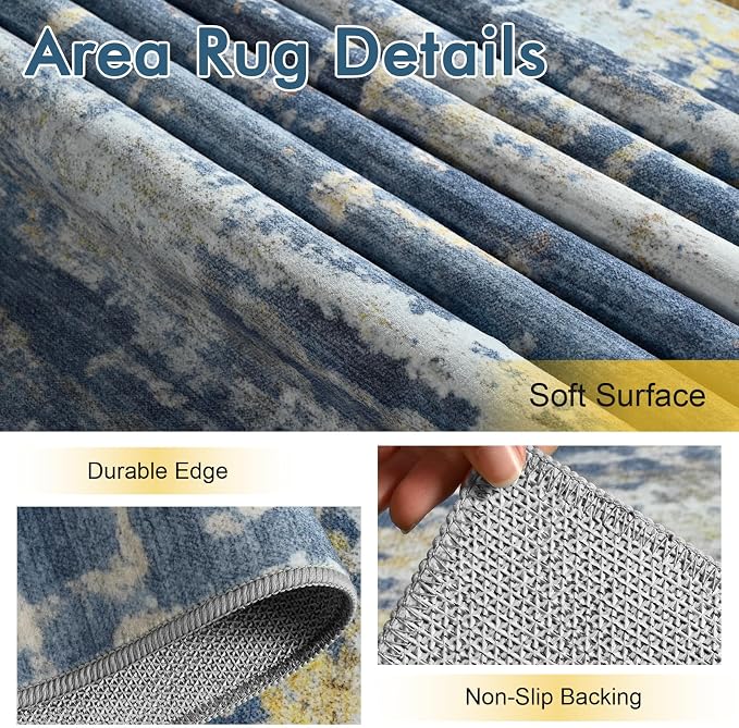 8x10 Ft Large Area Rugs for Living Room, Soft Non-Slip Washable Rugs Modern - Image 6