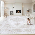 XLUEZ Area Rug 9x12 Living Room Rug, Machine Washable Vintage Distressed by XLUEZ