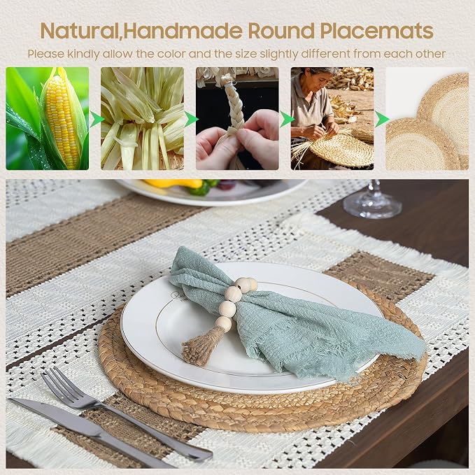 Handmade Boho Placemats Set of 6 - Image 5