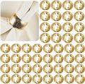 Lallisa 48 Pcs Gold Napkin Rings Bulk Metal Classic Brass Napkin Ring Holders by Lallisa