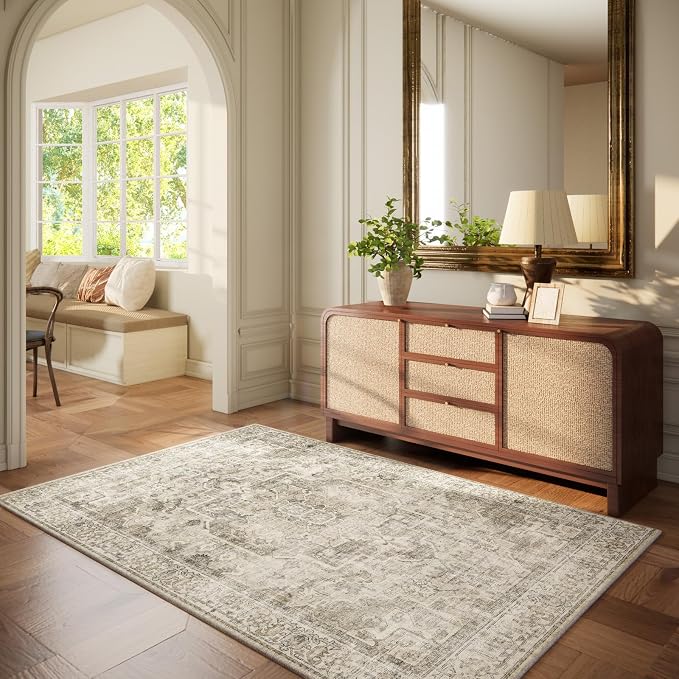 Machine Washable Throw Rugs for Entryway: Door Mat Indoor Entrance 3x5 Small - Image 2