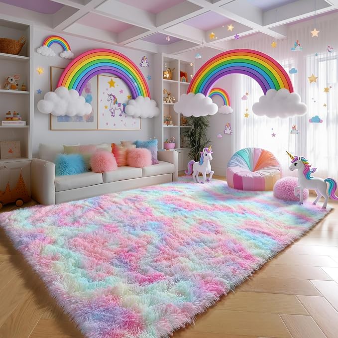 PAGISOFE Fluffy Vibrant Area Rugs - Image 3