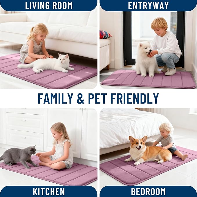OLANLY Memory Foam Bath Mat 32x20, Super Soft Absorbent Bathroom Rugs, Quick Dry - Image 9