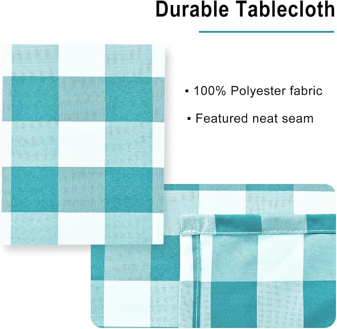 Checkered Square Tablecloth - Image 3
