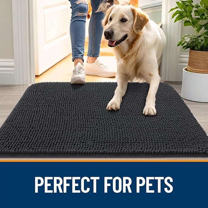 OLANLY Dog Door Mat for Muddy Paws 44x32, Absorbs Moisture and Dirt, Absorbent - Image 6