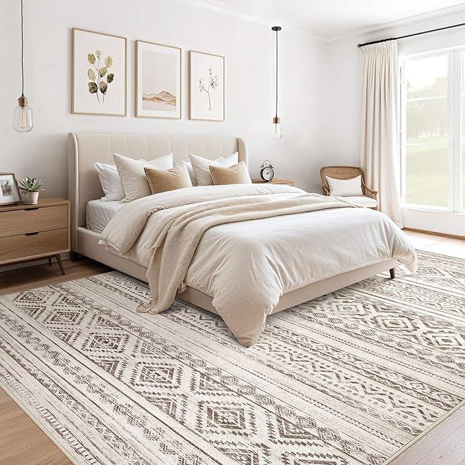 cotiled 10x14 Area Rugs Living Room Rug: Washable Boho Rugs - Image 2