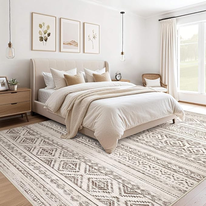 cotiled 7x9 Area Rugs Living Room Rug: Washable Boho Rugs - Image 2