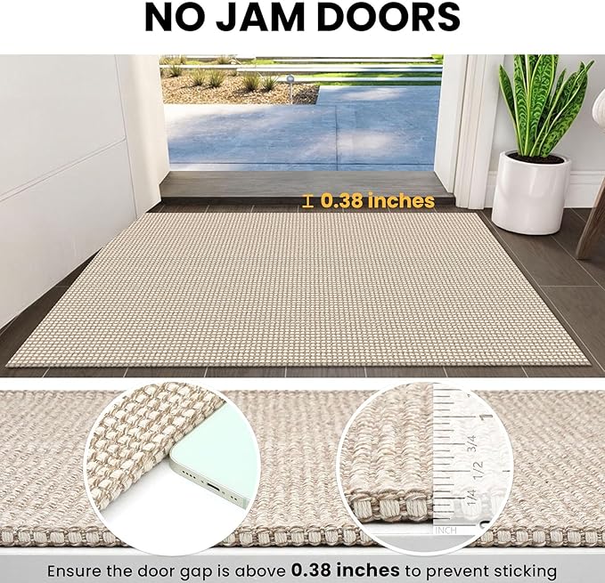 IOHOUZE Small Area Rug 2x3 Washable Woven Rugs - Image 3