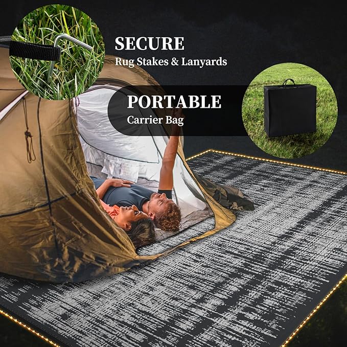 MontVoo Outdoor Rug Waterproof 8x10 ft - Image 5