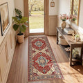 RELEANY Area Rugs Runner 2'x5' Washable Non-Slip, Floral Vintage Distress by RELEANY