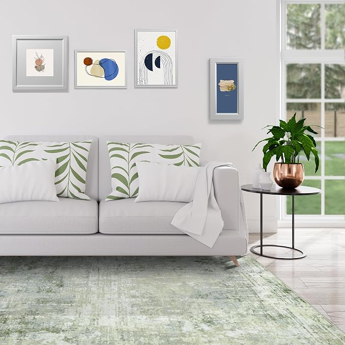 10x14 Area Rugs Large Living Room Rug Washable: Modern Abstract Rug Indoor - Image 3