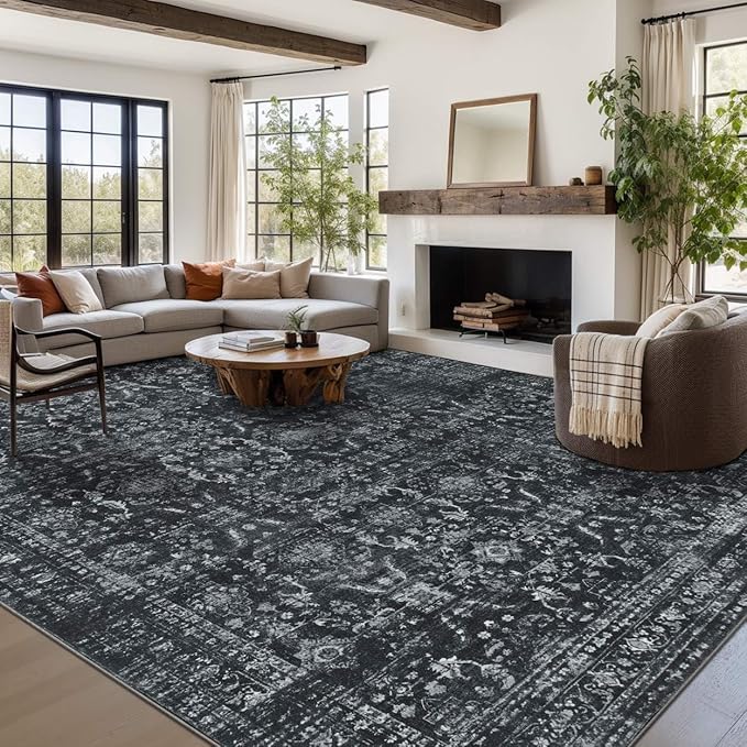 Rugxara 9x12 Area Rugs for Living Room Bedroom, Large Washable Rug, Non Slip & - Image 2