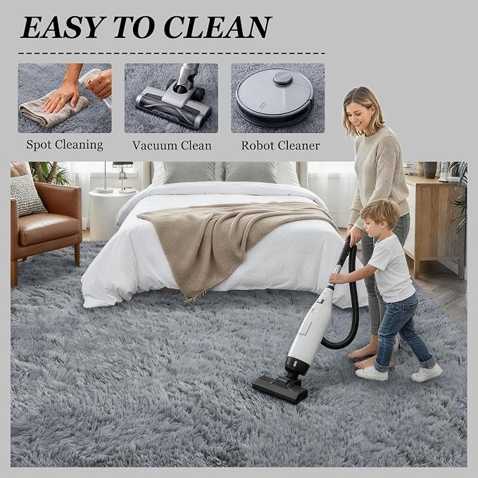 6x9 Area Rugs for Living Room Bedroom: Ultra Soft Fluffy Shag Rug Upgrade - Image 8